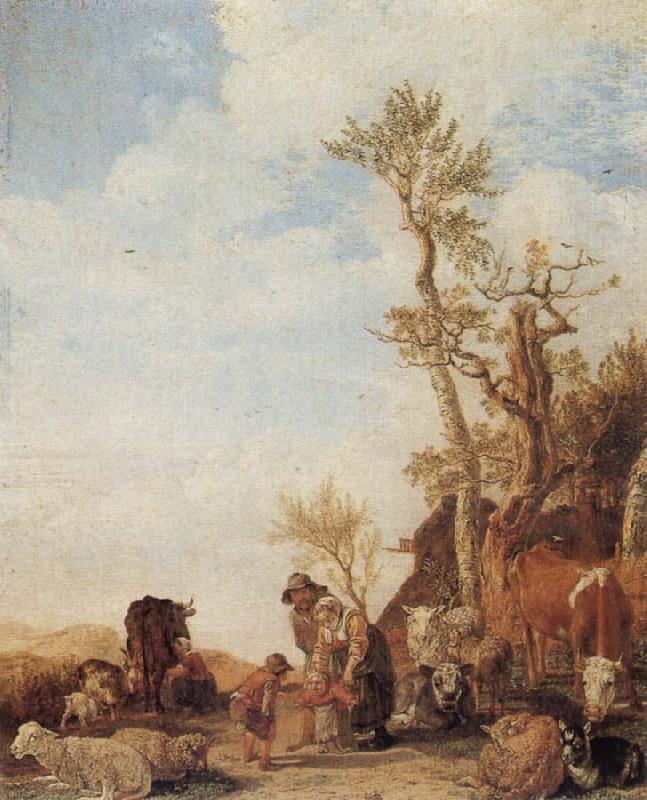 POTTER, Paulus Peasant Family with Animals